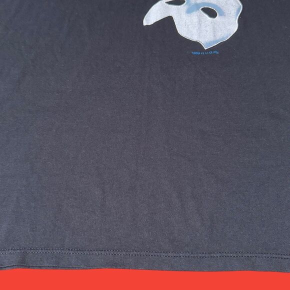 Vintage Phantom Of The Opera 1988 Musical Mens Graphic Tee Black White XL - Picture 4 of 9